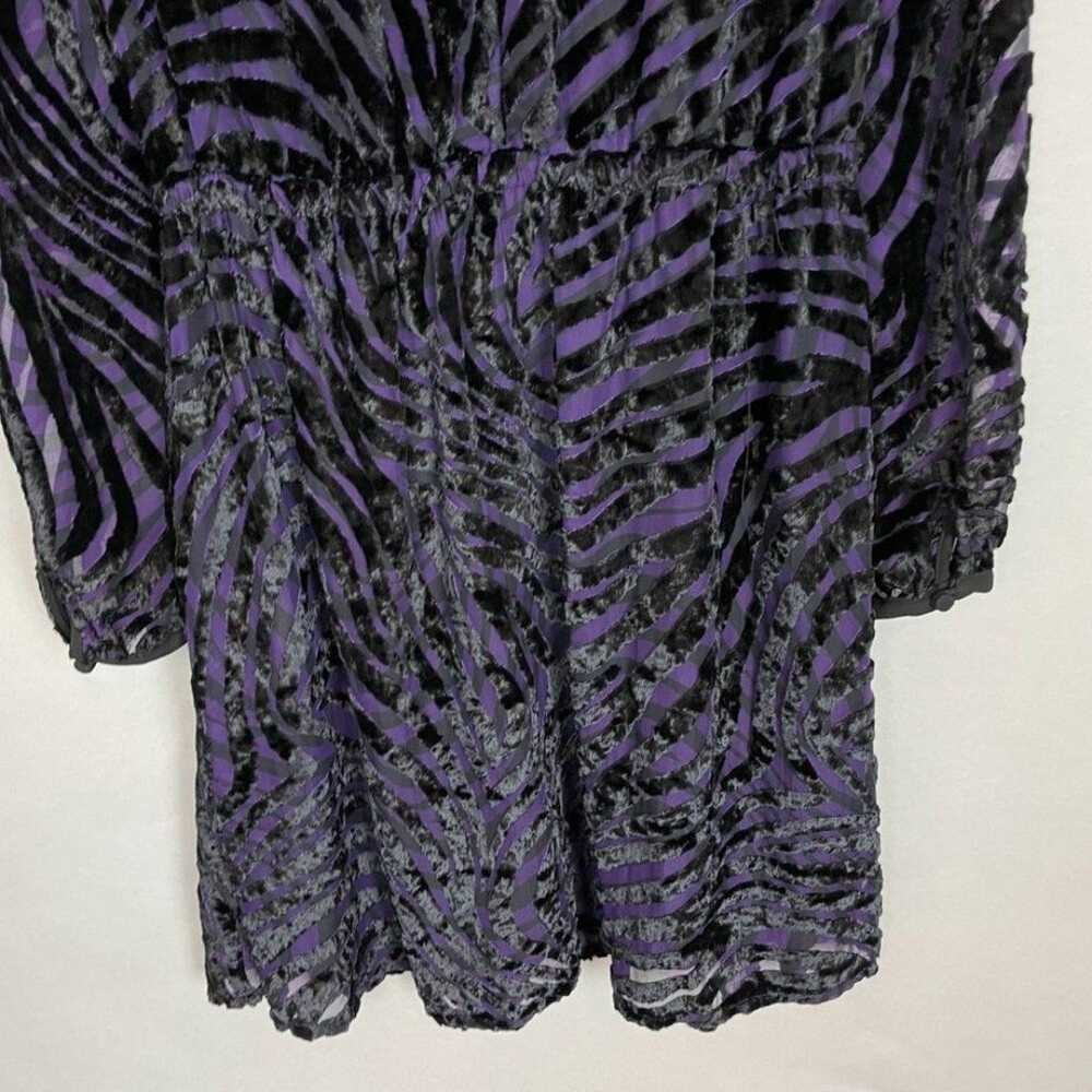 Michael Kors Blouson Dress Zebra Tiger Velvet She… - image 6