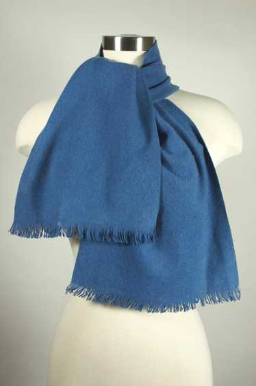 Sky blue 1960s vintage cashmere scarf unisex