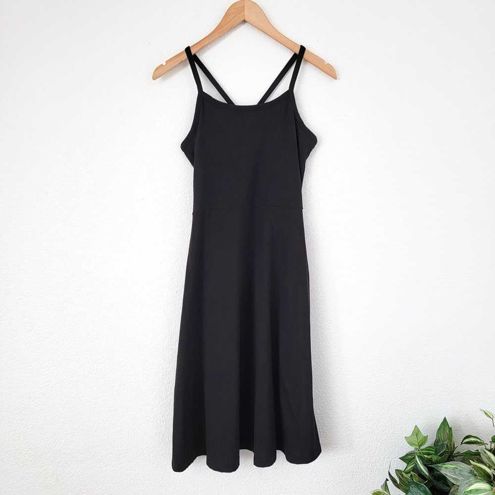 Pact Black Built in Bra Racerback Midi Dress Size… - image 2