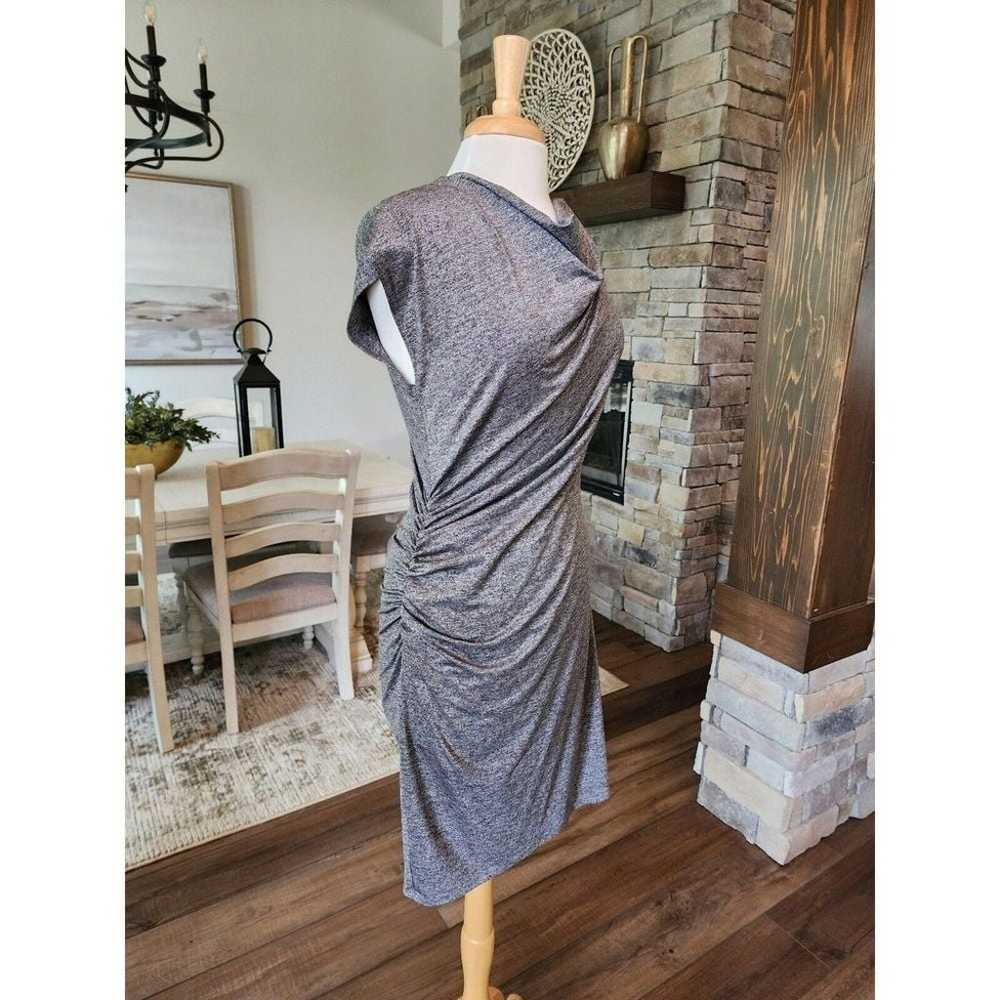 Trina Turk Metallic Silver on Grey Dress Size 10 … - image 3