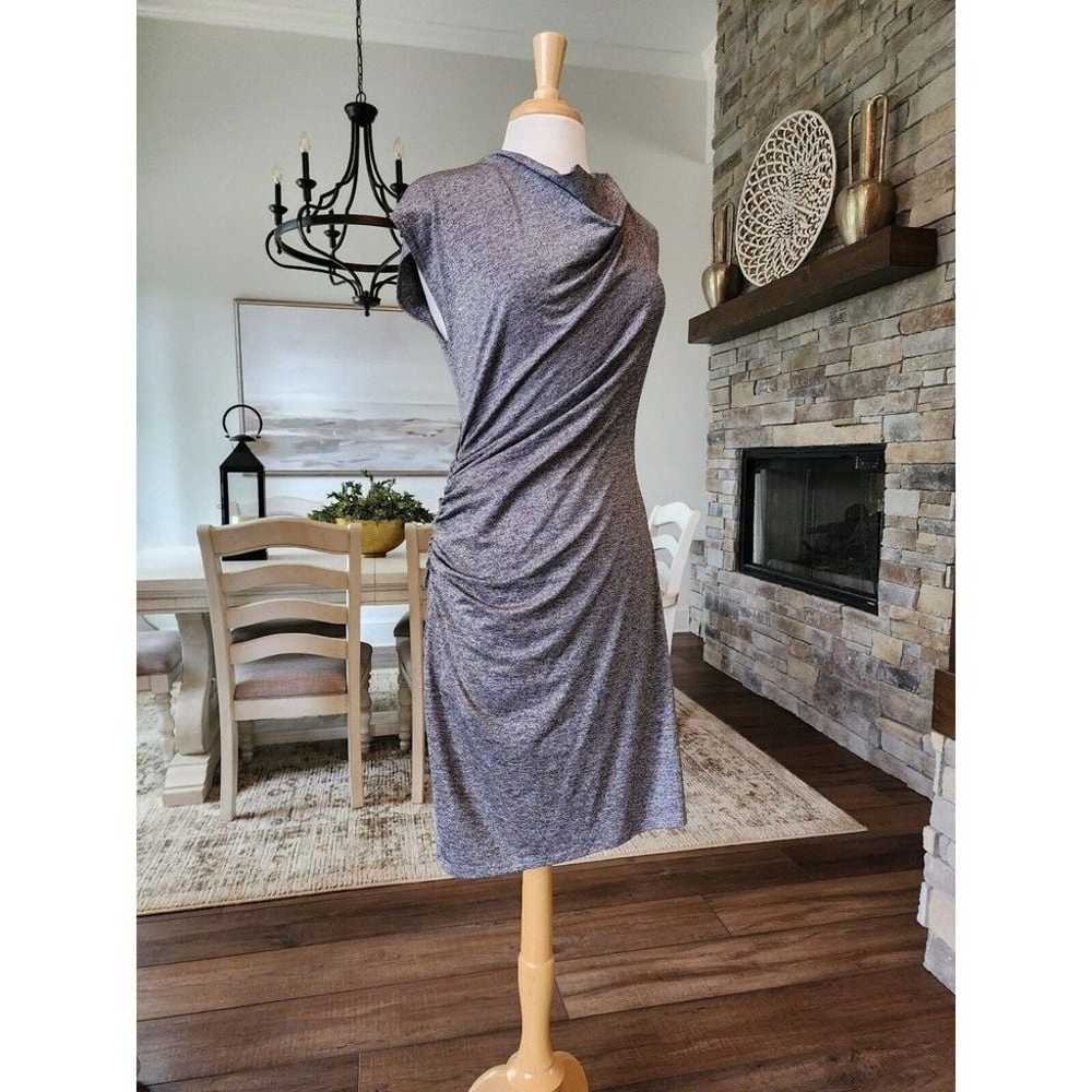 Trina Turk Metallic Silver on Grey Dress Size 10 … - image 4