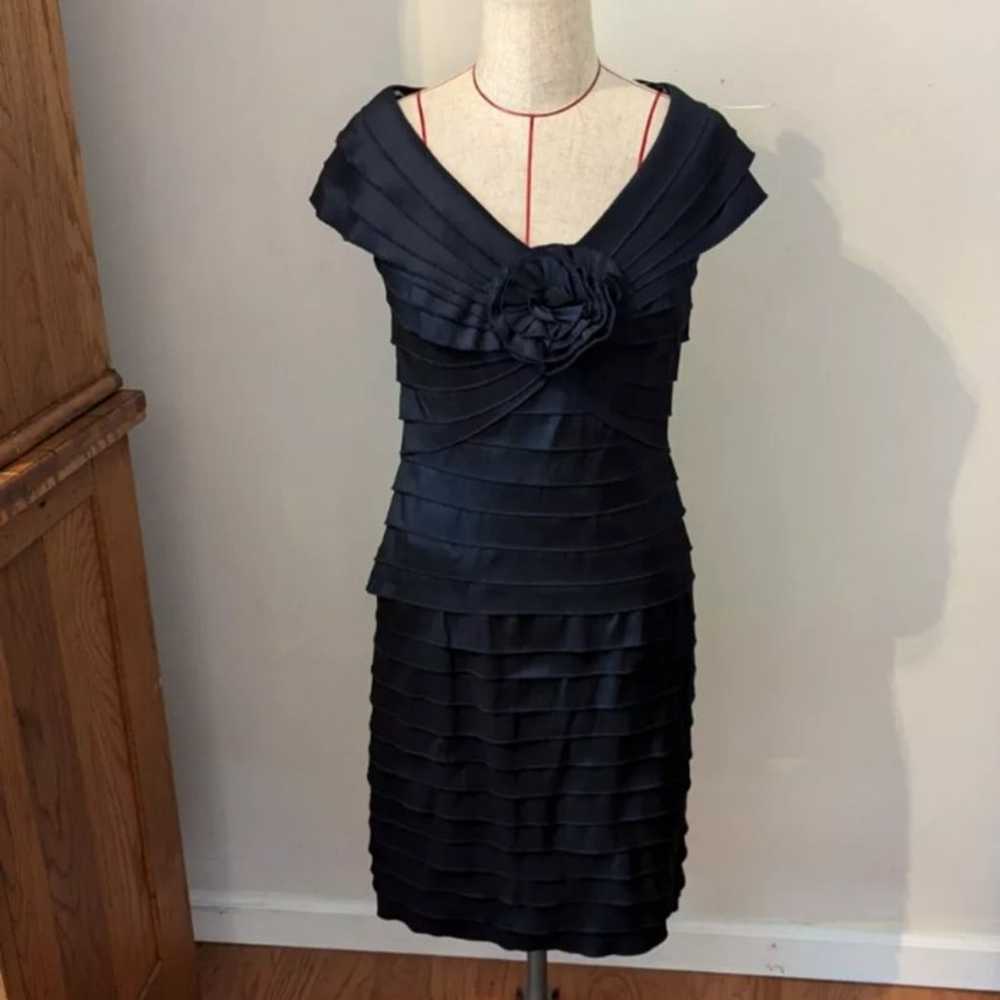 TADASHI SHOJI Dress Size 8 Navy Blue Tiered Roset… - image 2