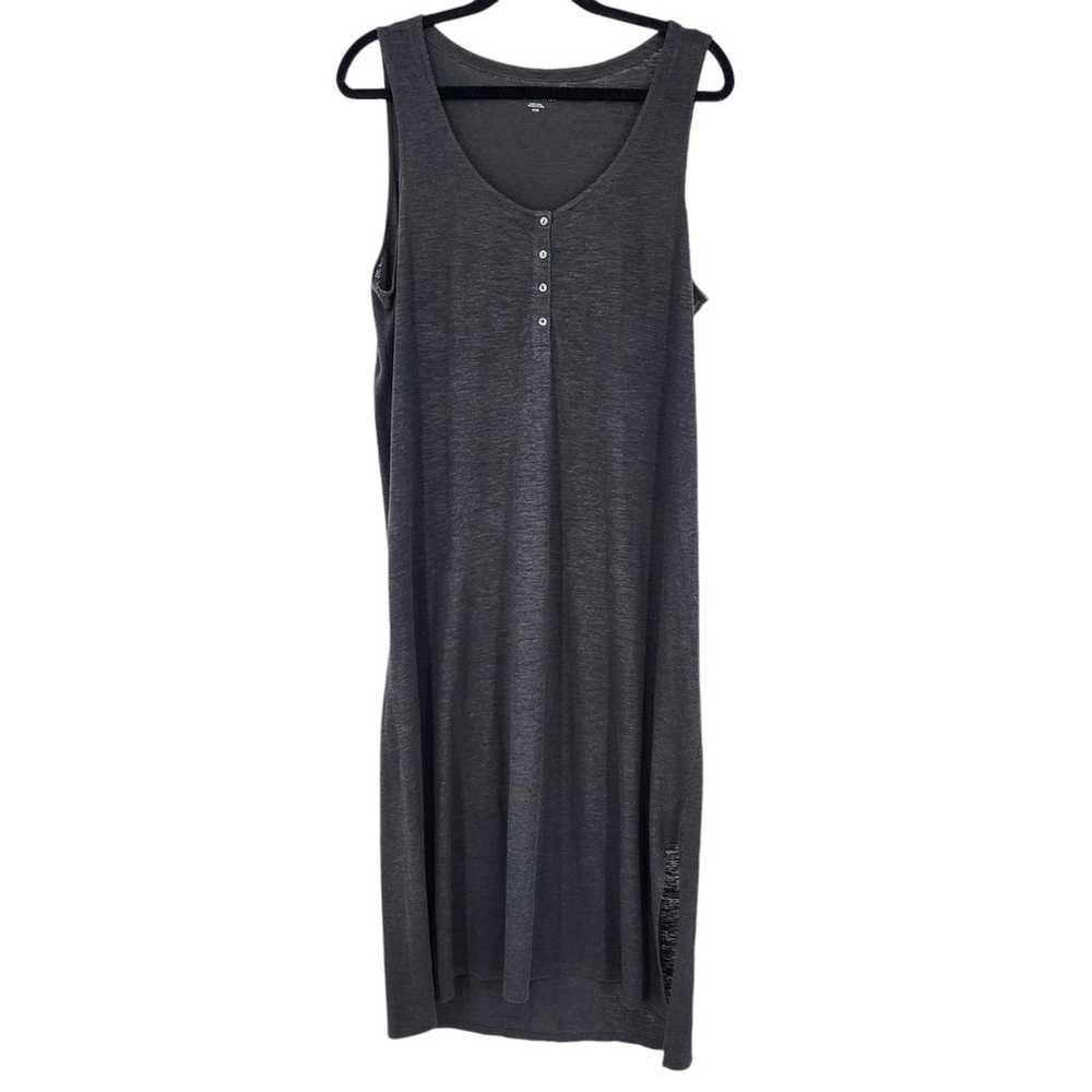 Eileen Fisher System Sleeveless Leg Slit Gray Hem… - image 1