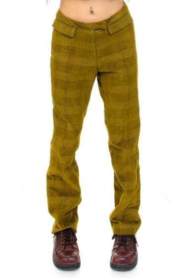 Vintage Y2K John Galliano Green Corduroy Flares - 