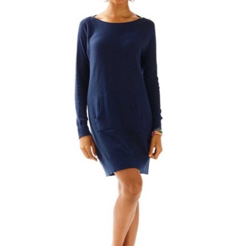 Lilly Pulitzer Jupiter Sweater Dress Navy Size XL - image 2