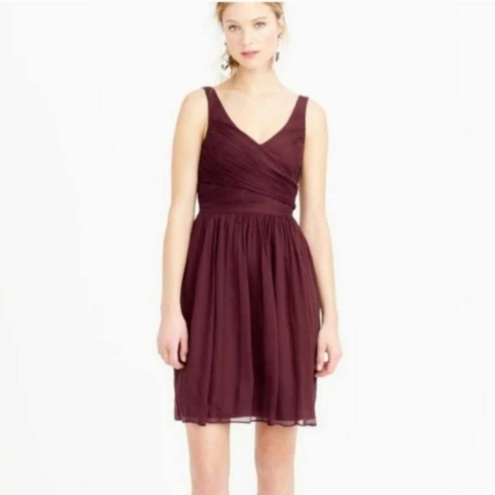 J crew silk eggplant purple dress - image 1