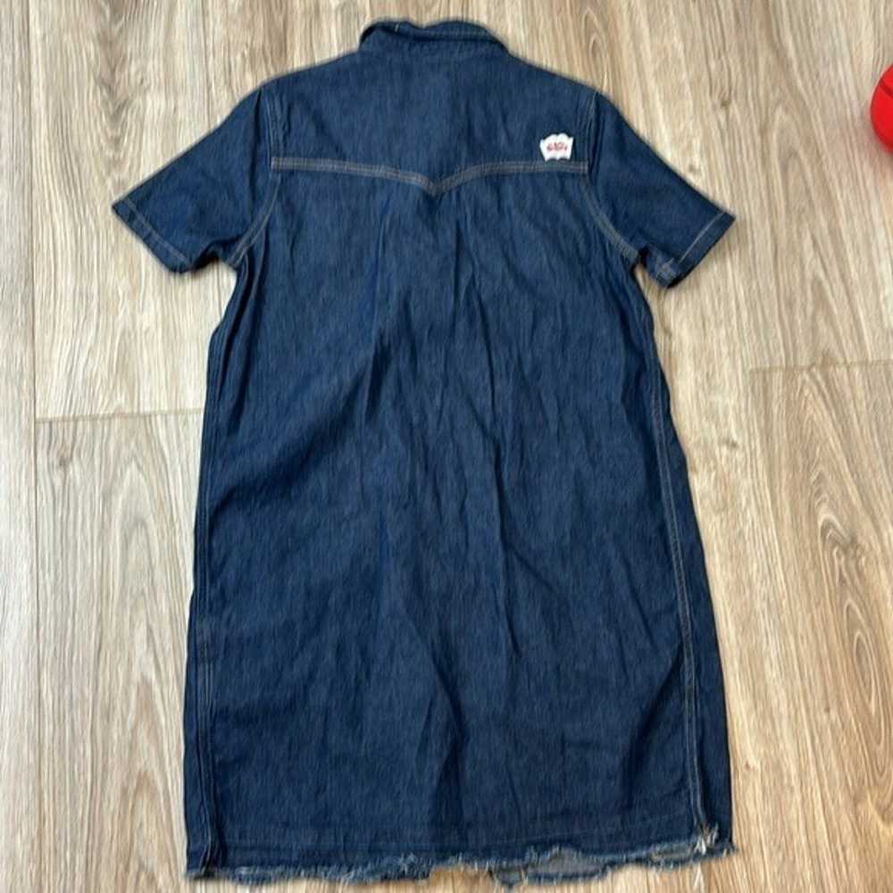 Levi's button down  jean dress  peanuts snoopy co… - image 7