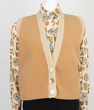 60s Mod Suedena Wool Cardigan Vest - image 1