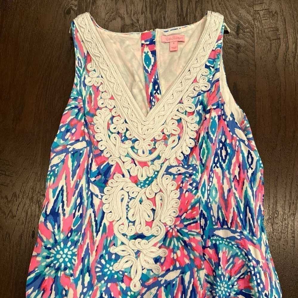 LILLY PULITZER Gabby Shift Dress Tiki Pink Shake … - image 2