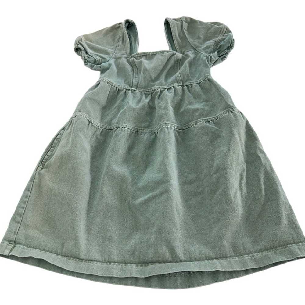 Louna Dress Womens Small Green Denim Mini Babydol… - image 2