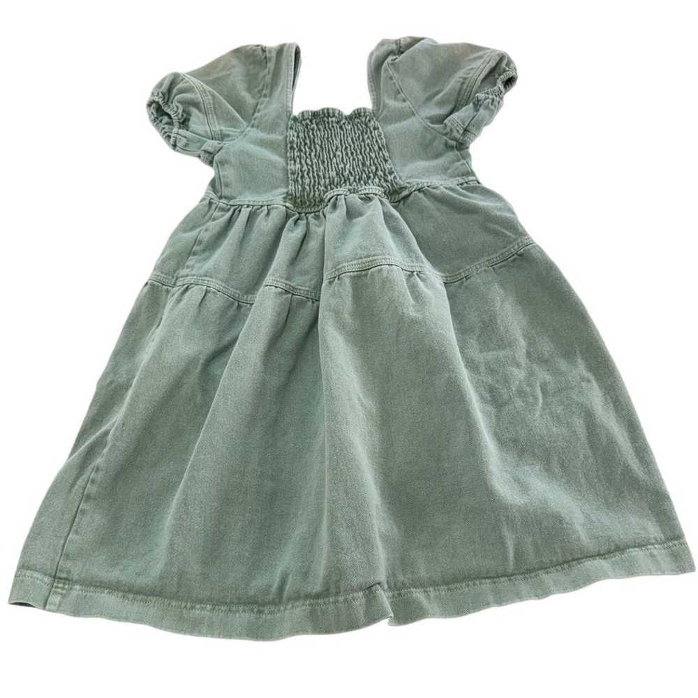 Louna Dress Womens Small Green Denim Mini Babydol… - image 4