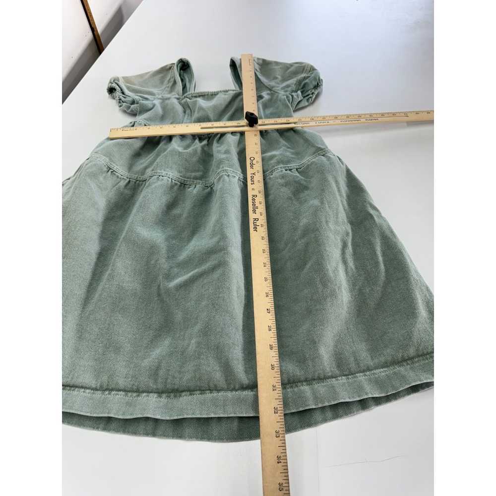 Louna Dress Womens Small Green Denim Mini Babydol… - image 8