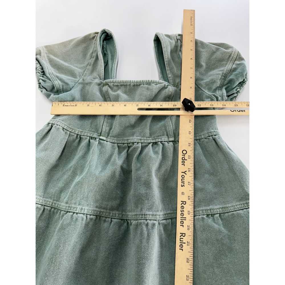 Louna Dress Womens Small Green Denim Mini Babydol… - image 9