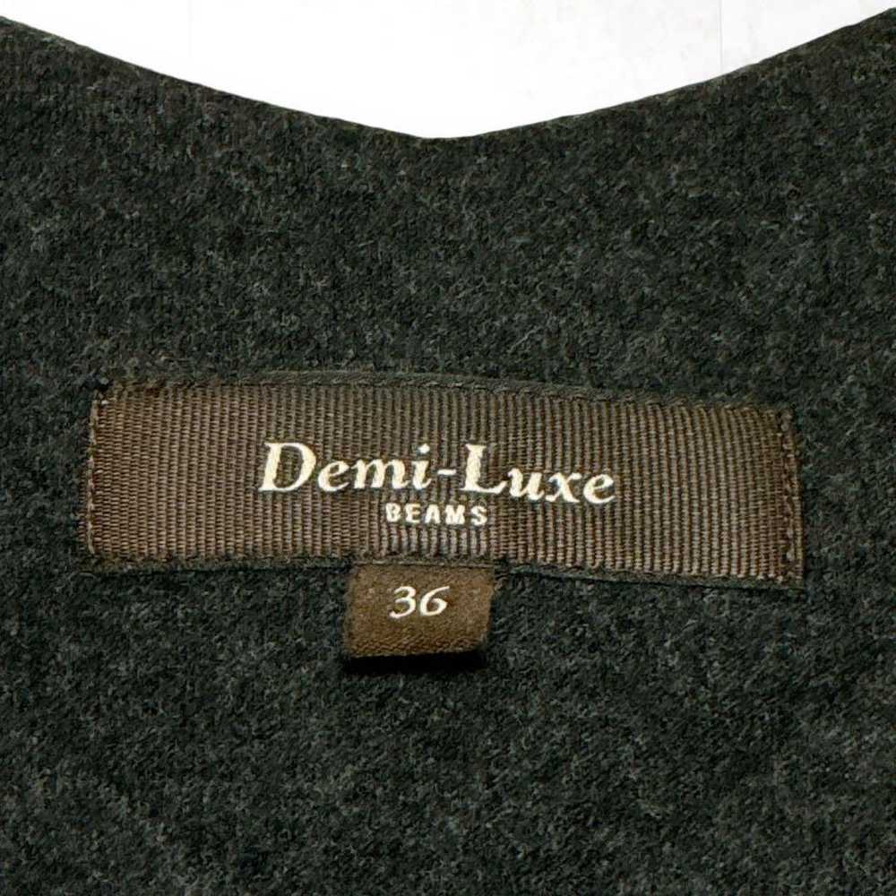 Demi-Luxe BEAMS Wool Jersey Tight One-piece Gray … - image 5