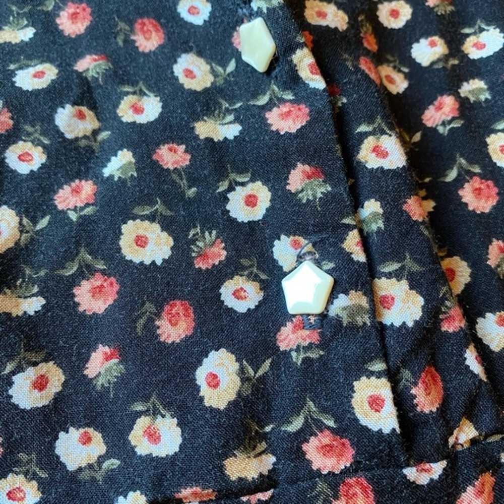 Vintage 90’s ditsy floral Peter Pan collar mini d… - image 5