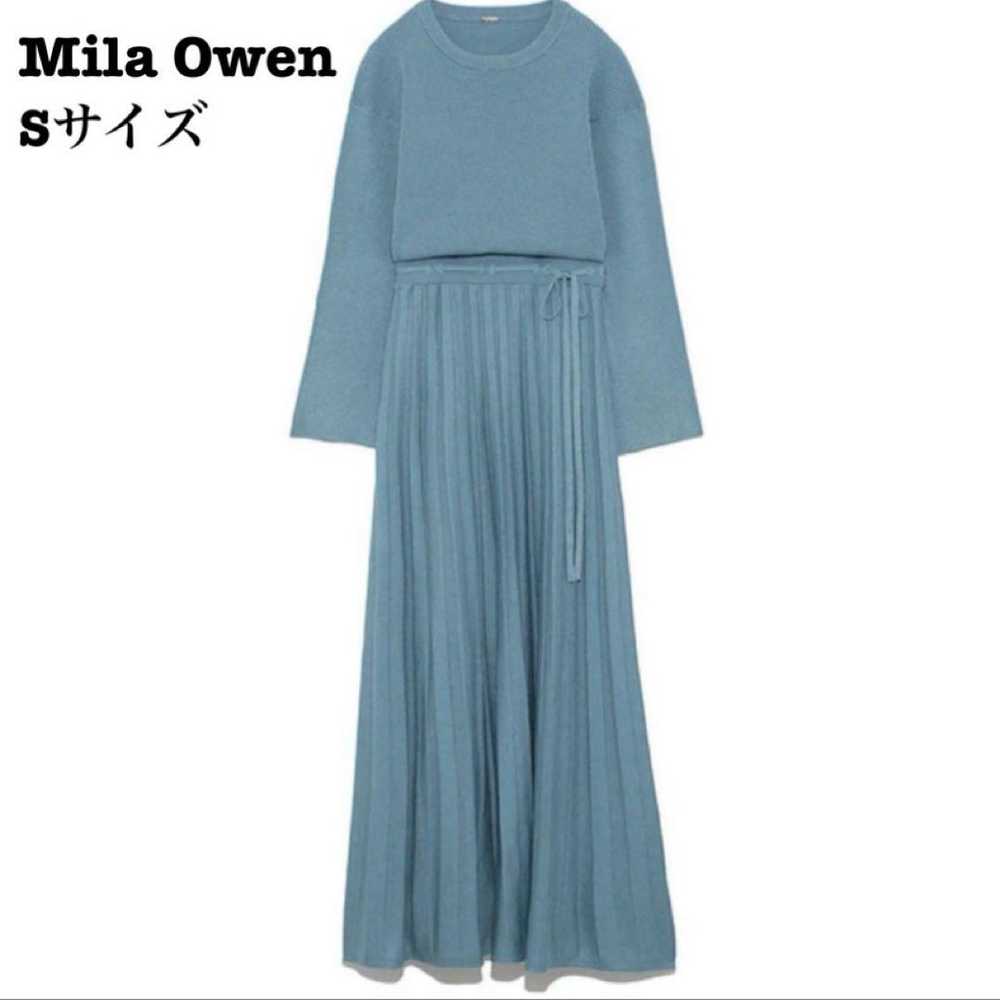 Mila Owen West Ribbon Pleated Knit One-Piece - image 1