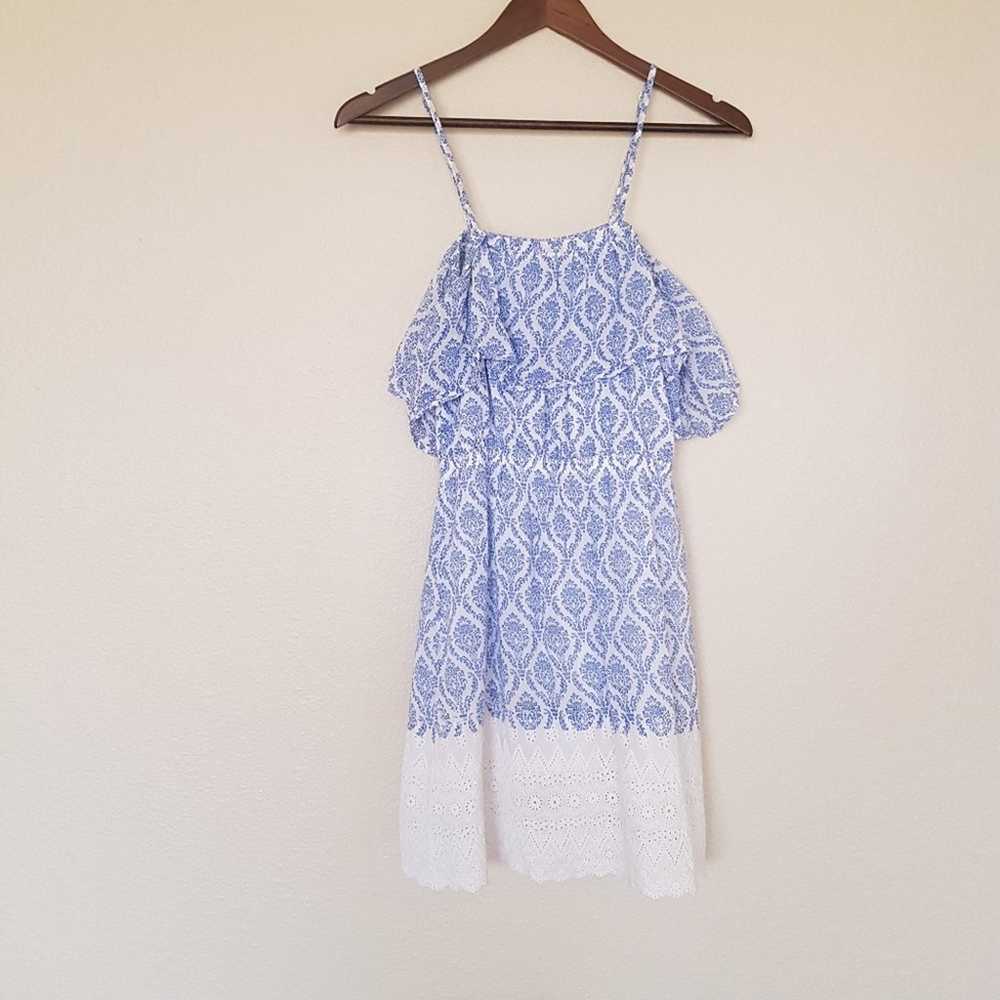 Revolve Tularosa Eloise Blue & White Paisley Off … - image 10