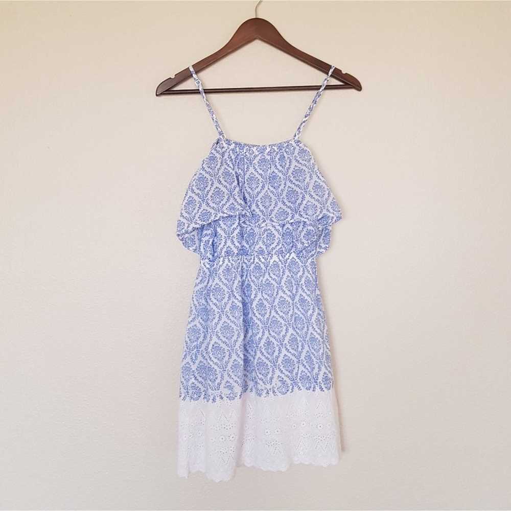 Revolve Tularosa Eloise Blue & White Paisley Off … - image 11