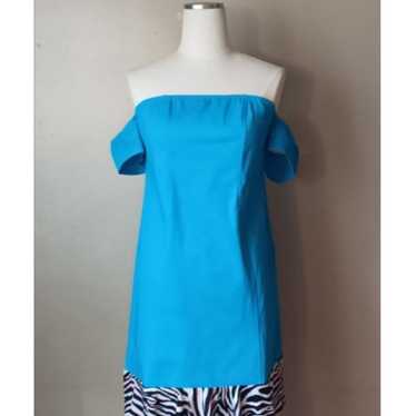 Blue Off The Shoulder Dress !