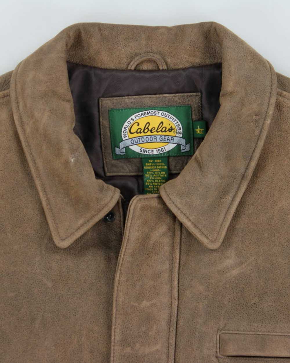 Vintage Cabela's Brown Leather Jacket - L - image 5