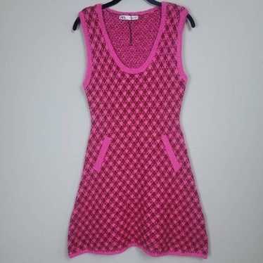 Zara Womens Wool Sweater Dress Mini Pink Size Med… - image 1