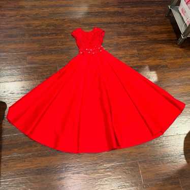 Red gala dress