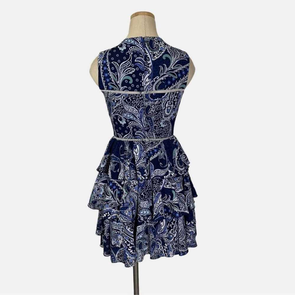 Cynthia Rowley Navy Paisley Pattern Sleeveless Dr… - image 4