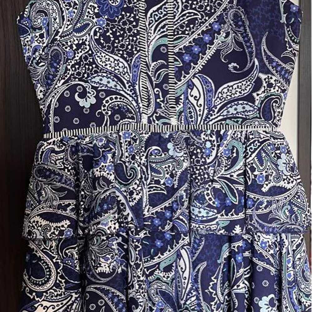 Cynthia Rowley Navy Paisley Pattern Sleeveless Dr… - image 6