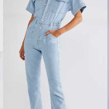 Free People We the free denim jumpsuit