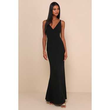 Lulus Medium Melora Black Sleeveless Maxi Dress V-