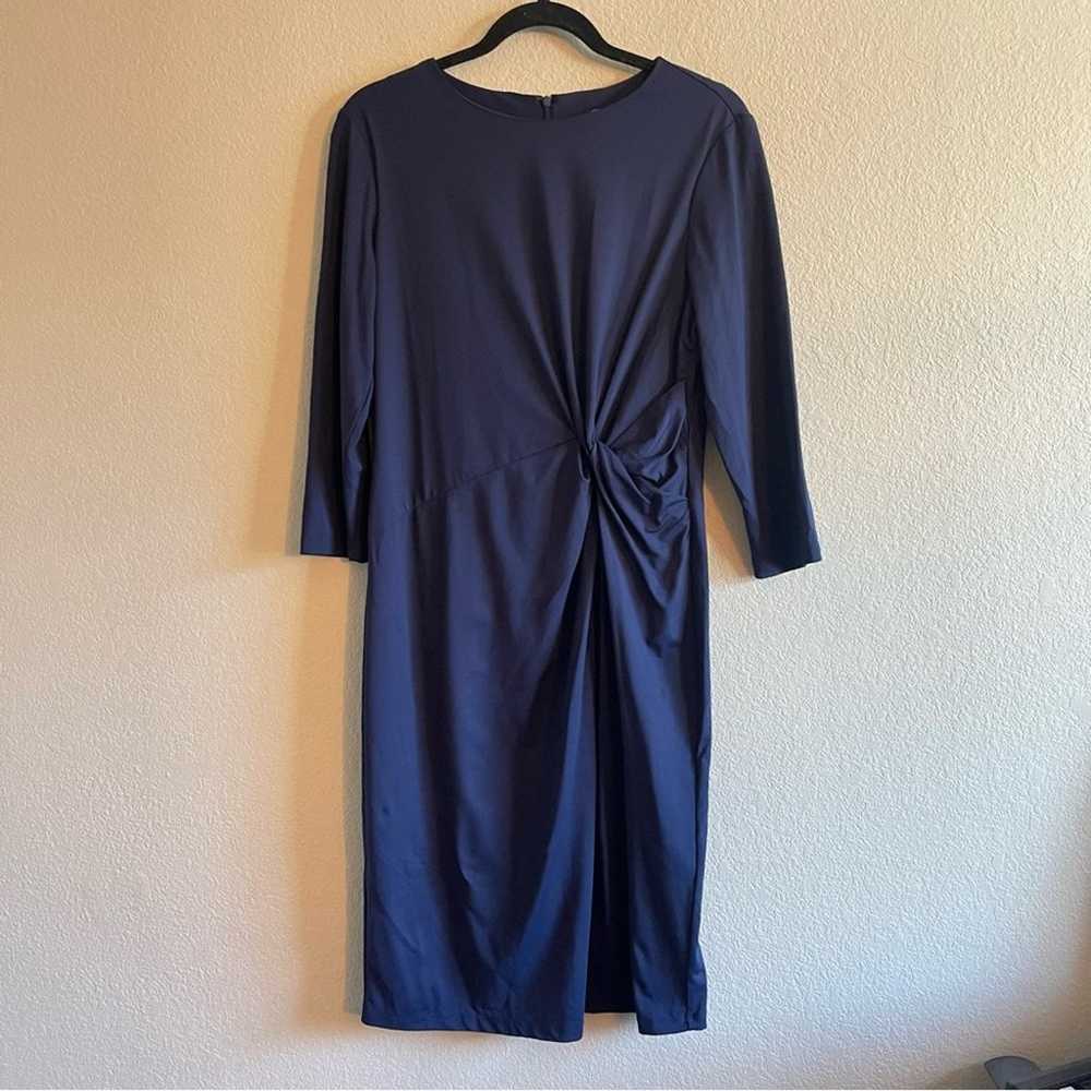 J. McLaughlin Navy Blue Twist Dress Catalina Clot… - image 2