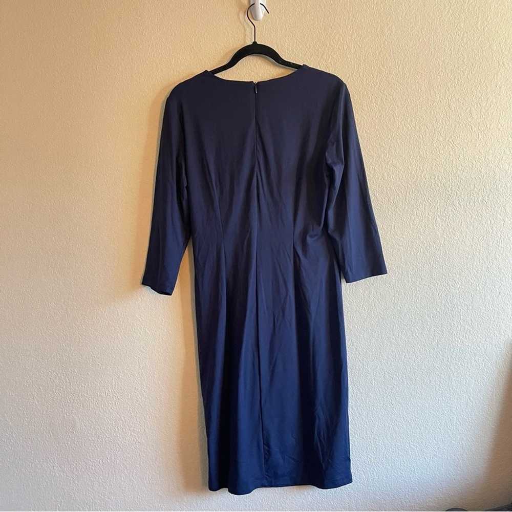 J. McLaughlin Navy Blue Twist Dress Catalina Clot… - image 3