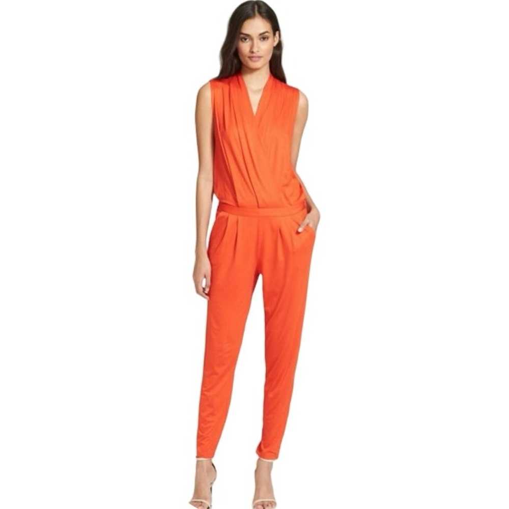 Trina Turk Pauline Surplice Jumpsuit Size Medium … - image 1