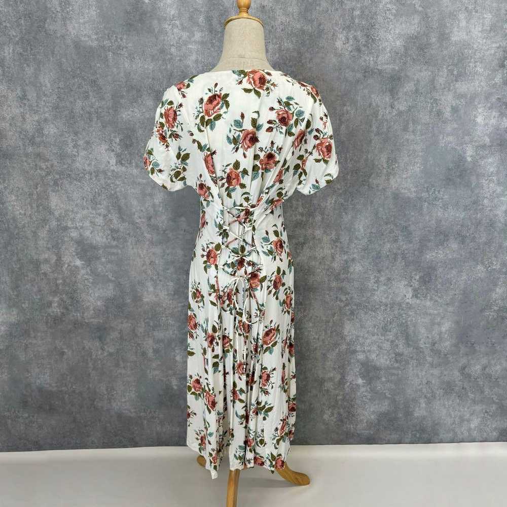 Flower pattern botanical retro one-piece dress wi… - image 5