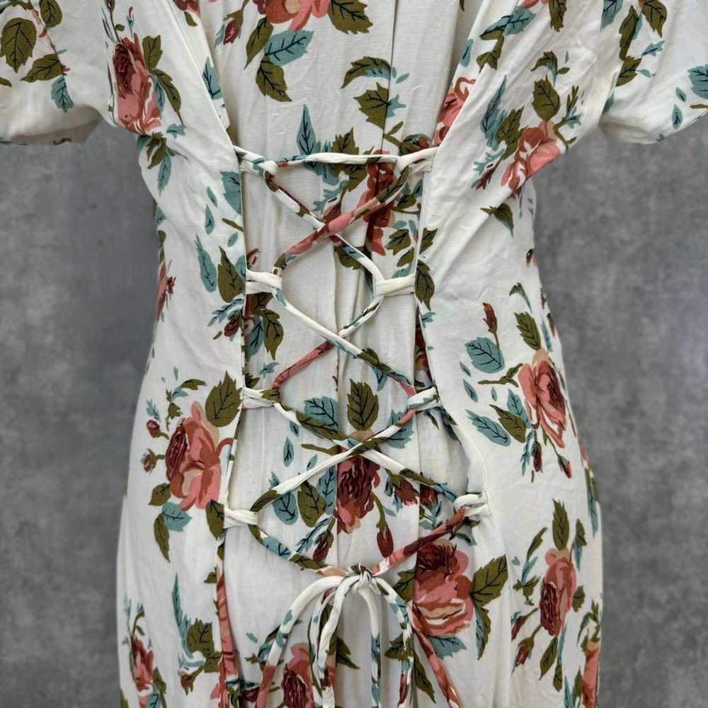 Flower pattern botanical retro one-piece dress wi… - image 9