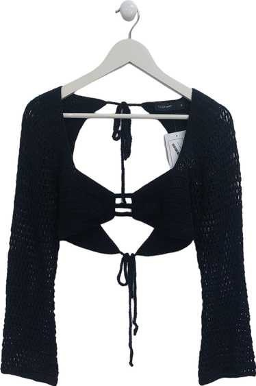 Tiger Mist Black Macauley Crochet Top UK S