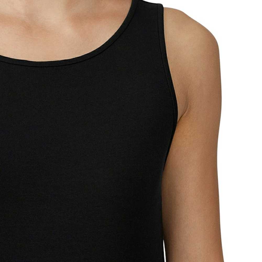 EILEEN FISHER Tank Dress, Black Viscose Sleeveles… - image 4