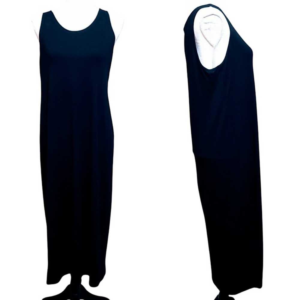 EILEEN FISHER Tank Dress, Black Viscose Sleeveles… - image 5