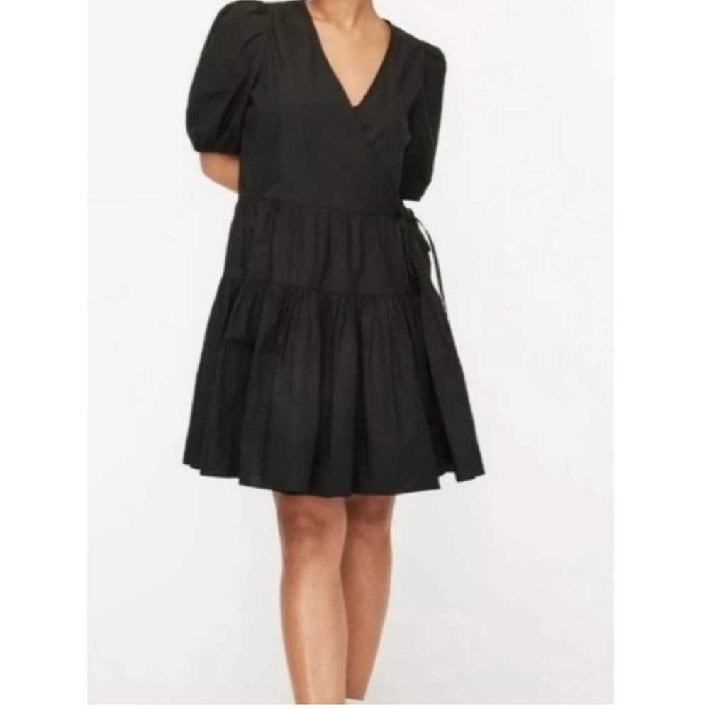 J Crew 2 pc  Black Wrap Dress & Slip Short Puff S… - image 1