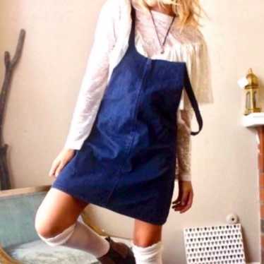 Zara Denim Overall Dress