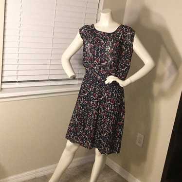 JOIE SILK PLEATED SHORT DRESS SIZE LARGE