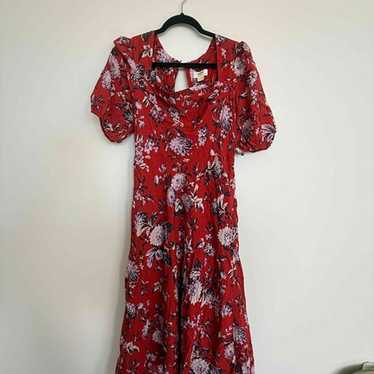 Maeve Anthropologie Maeve Floral Puff Sleeve Dress