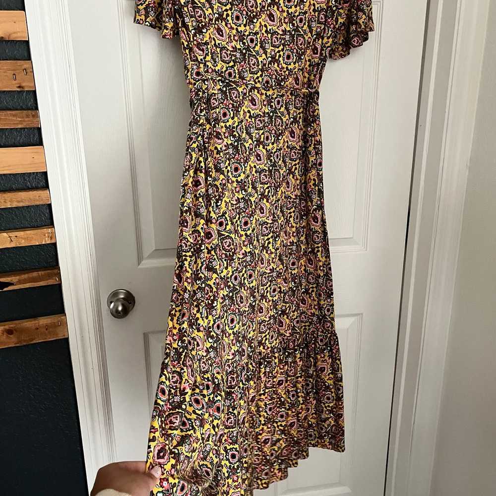 Boden notch neck short sleeve maxi dress paisley … - image 11