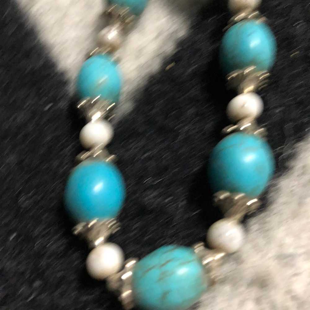 Faux turquoise heart necklace and bracelet - image 6