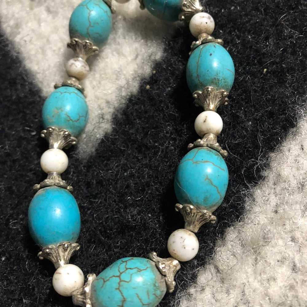 Faux turquoise heart necklace and bracelet - image 7