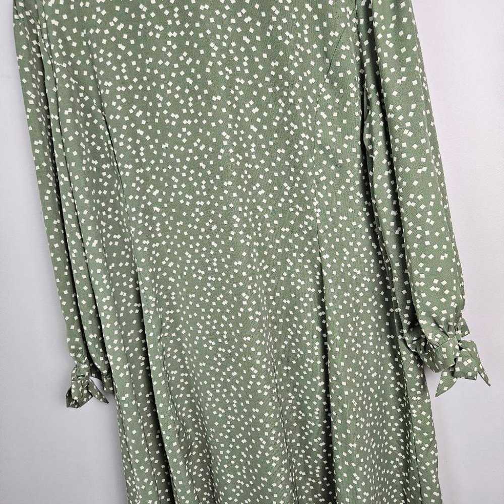 Chic Soul Green Geoemetric Print Long Sleeve Dres… - image 8