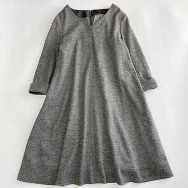 Untitled Size 42 Wool Silk Knee-length Dress Gray - image 1