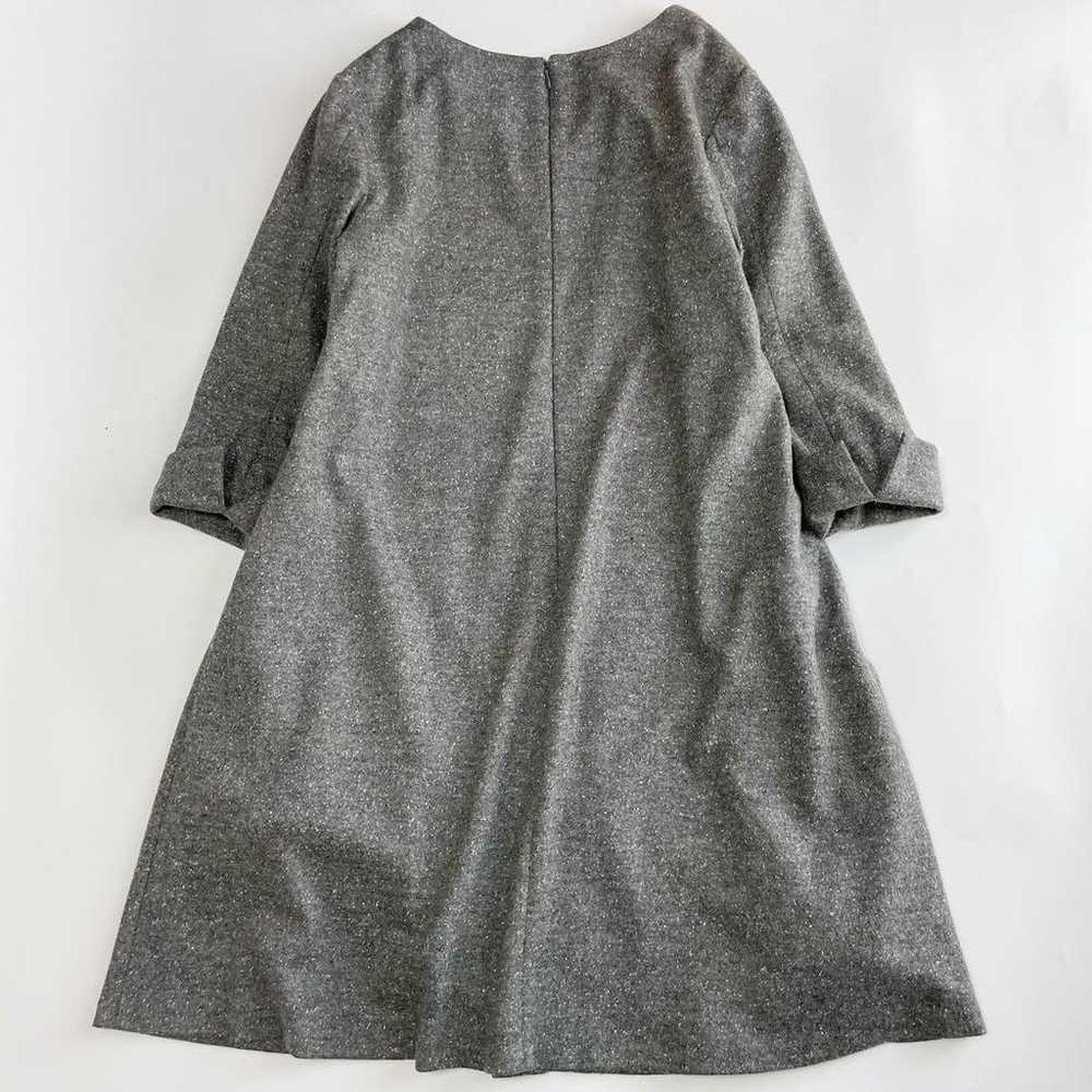 Untitled Size 42 Wool Silk Knee-length Dress Gray - image 2