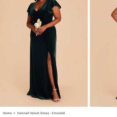 Birdie Grey Emerald Velvet Dress- Hannah