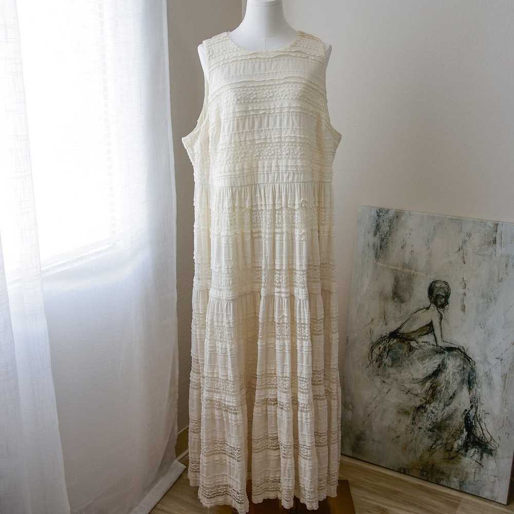 Torrid Ivory Lace Tiered Bohemian Maxi Dress size… - image 2